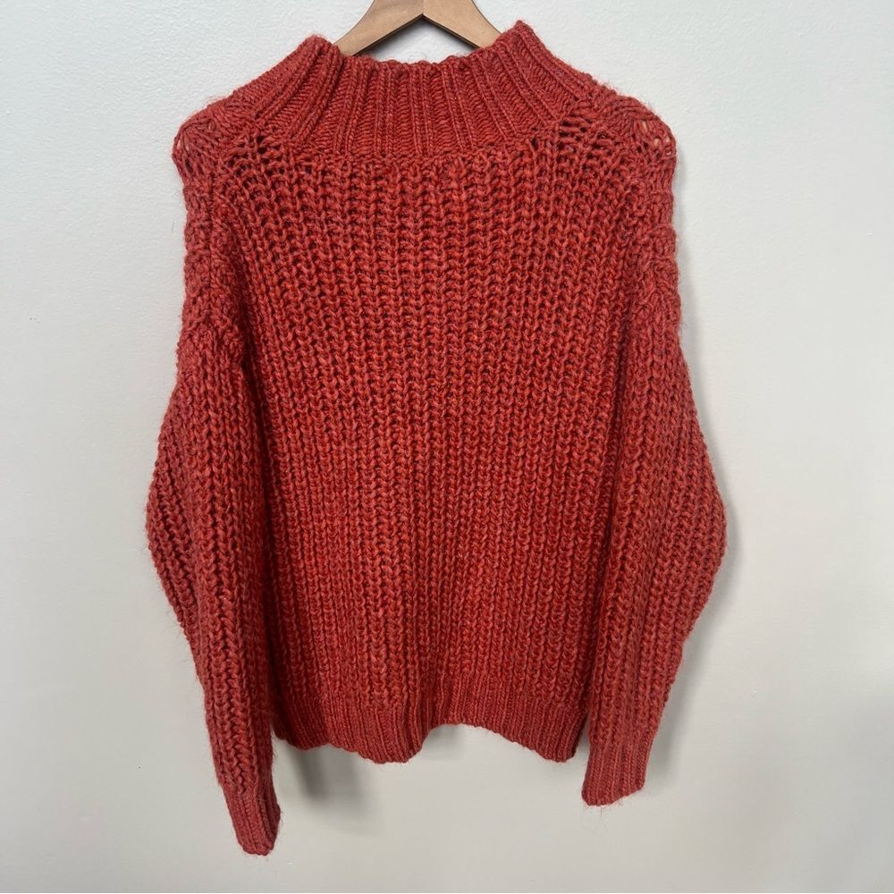NWT Universal Thread Rust Chunky Cable Knit Mock … - image 3
